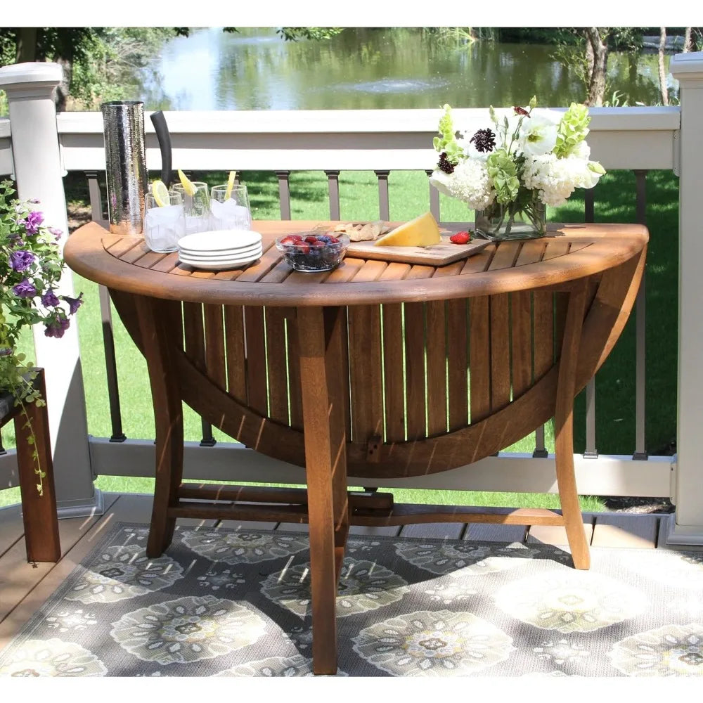 Round Folding Outdoor Dining Table -